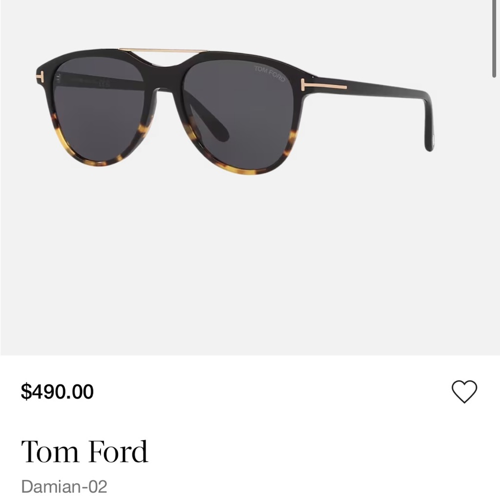 TOM FORD Damian Black and Tortoiseshell Aviator Sunglasses